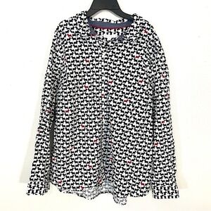 Charter Club Womens Size XXL Scottish Terrier Print Button Up Long Sleeve Shirt